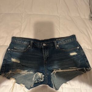 Blank NYC The Astor Blue Distressed Jean Shorts Size 25